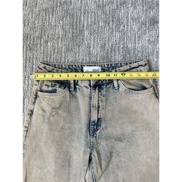 Vervet Acid Wash - Super High Rise 90s Crop Flare Jeans, Women’s 28, Grungecore - Picture 5 of 6